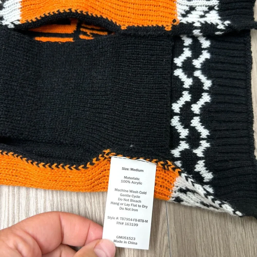 Halloween Dog Clothes Lot 2 Sweater Fleece Costume M L Candy Bad to Bone